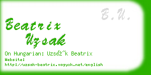 beatrix uzsak business card